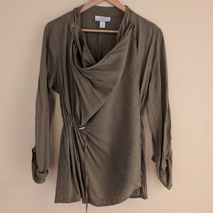 Motherhood Maternity Olive Drape Blouse
